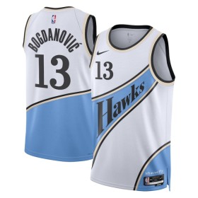 NBA Mænd Trøje Atlanta Hawks bogdan Bogdanovic 2024-25 Nike City Edition Hvid Swingman